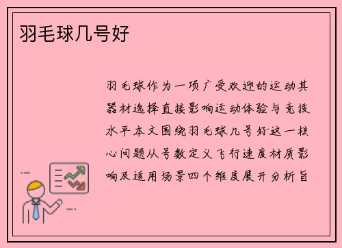 羽毛球几号好